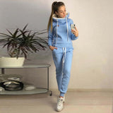 2019 Autumn Winter Female Two Piece Sets Tracksuit For Women Long Sleeve Jackets And Pants Two Piece Set Warm Outfits Women Suit