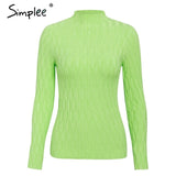 Simplee winter knitted women pullover sweater Long sleeve top turtleneck female sweater Chic ladies casual bestmatch jumper 2019