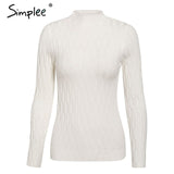 Simplee winter knitted women pullover sweater Long sleeve top turtleneck female sweater Chic ladies casual bestmatch jumper 2019