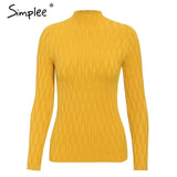 Simplee winter knitted women pullover sweater Long sleeve top turtleneck female sweater Chic ladies casual bestmatch jumper 2019