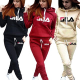 Autumn Winter Women Hoodie Pants Set Printed Tracksuit Pullover Sweatshirt Trousers Sportswear With Pockets Tracksuit Suits